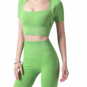Tops de yoga de manga larga y corte holgado para mujer