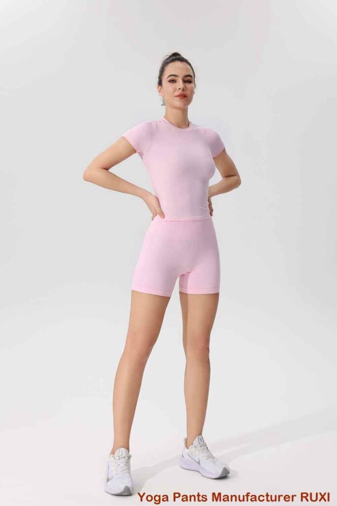 Pantalones cortos deportivos de algodón para mujer Ruxi