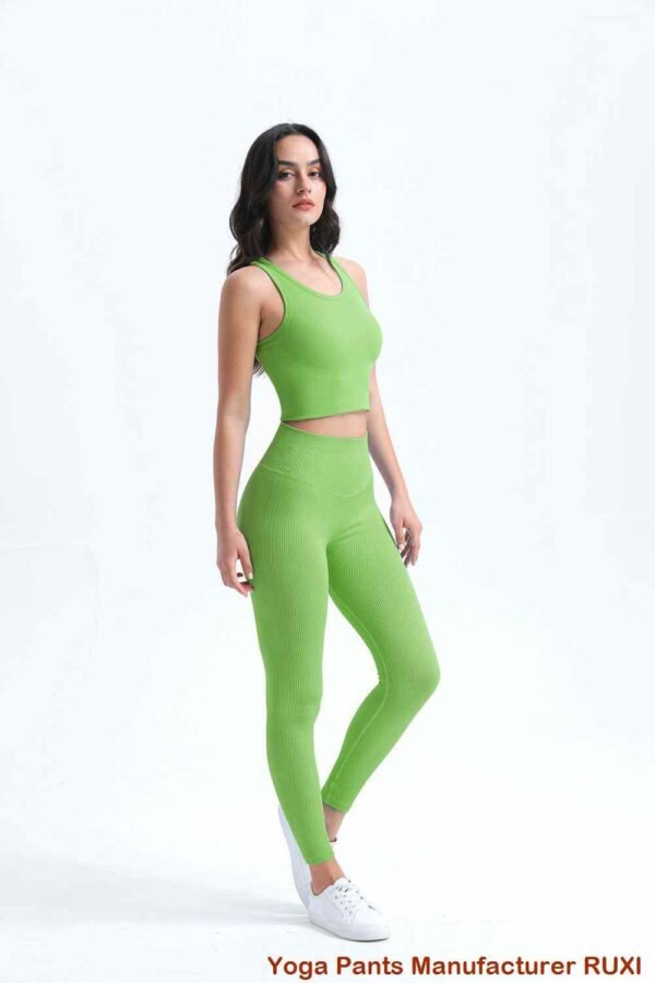 Leggings deportivos de cintura alta de color azul Ruxi