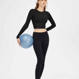 Sujetador deportivo sin costuras color tostado para mujer