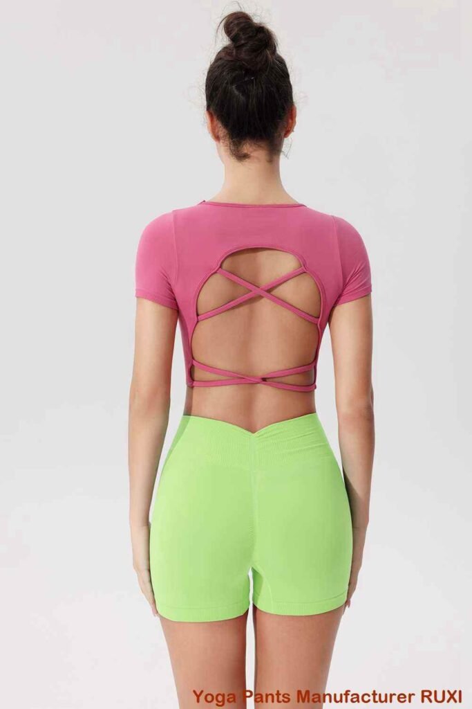pantalones cortos de entrenamiento de cintura alta Ruxi