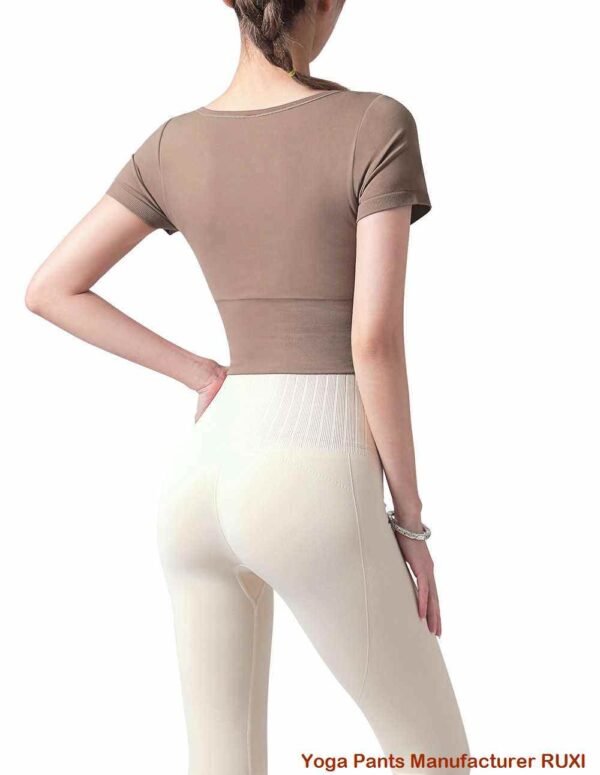 Leggings con fruncido en la espalda en V Ruxi ec424