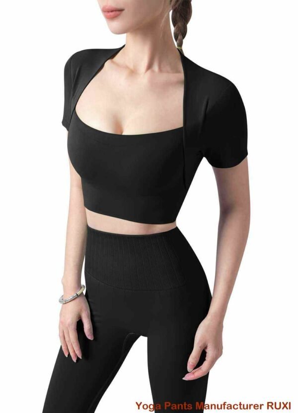 Pantalones negros con cintura elástica Ruxi ec549
