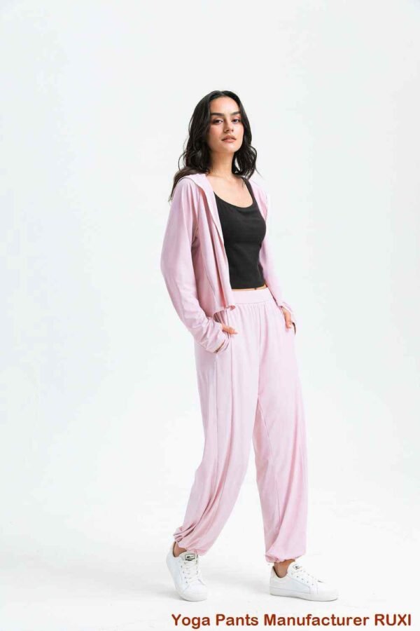 Pantalones de yoga de color gris jaspeado Ruxi ec919
